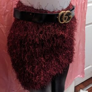 Burgundy skirt